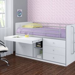 Кровать-чердак "Дюймовочка-6" Белый в Тарко-Сале - tarko-sale.mebel24.online | фото
