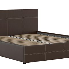 Кровать двойная Синди 160 + ортопед + ПМ + дно (арт. Марика 468 к/з (шоколад)) в Тарко-Сале - tarko-sale.mebel24.online | фото 2