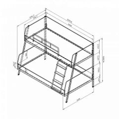 Кровать двухъярусная Дельта Лофт-20.02.04 Белый в Тарко-Сале - tarko-sale.mebel24.online | фото 2