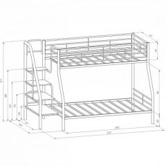 Кровать двухъярусная "Толедо-1" Черный/Венге в Тарко-Сале - tarko-sale.mebel24.online | фото 2
