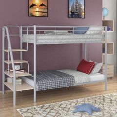 Кровать двухъярусная "Толедо" Серый/Дуб молочный в Тарко-Сале - tarko-sale.mebel24.online | фото