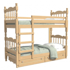 СОНЯ Кровать двухъярусная (Сосна) с 2 ящиками в Тарко-Сале - tarko-sale.mebel24.online | фото 2