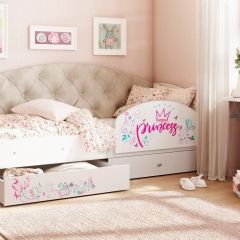 Кровать Эльза на щитах  + Бортик в Тарко-Сале - tarko-sale.mebel24.online | фото 4