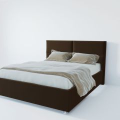 Кровать Корсика с ПМ 1400 (экокожа коричневая) в Тарко-Сале - tarko-sale.mebel24.online | фото 2
