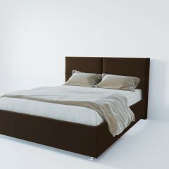 Кровать Корсика с ПМ 1600 (экокожа коричневая) в Тарко-Сале - tarko-sale.mebel24.online | фото 2