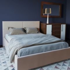 Кровать Корсика с ПМ 1800 (экокожа бежевая) в Тарко-Сале - tarko-sale.mebel24.online | фото 2