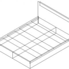 СОФИЯ Кровать КР 1400 (венге/дуб белфорт) щиты в Тарко-Сале - tarko-sale.mebel24.online | фото 2