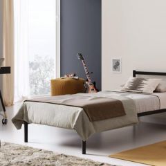 Кровать Мета с ортопедическим основанием 800 (черный) в Тарко-Сале - tarko-sale.mebel24.online | фото