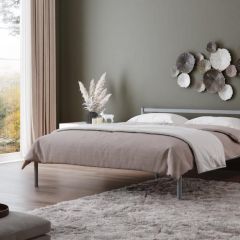 Кровать Мета с ортопедическим основанием 1400 (серый) в Тарко-Сале - tarko-sale.mebel24.online | фото