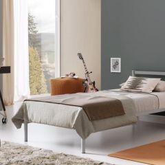 Кровать Мета с ортопедическим основанием 800 (серый) в Тарко-Сале - tarko-sale.mebel24.online | фото