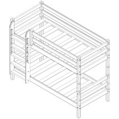 Кровать низкая с прямой лестницей Соня (Вариант 11) в Тарко-Сале - tarko-sale.mebel24.online | фото 4