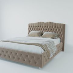 Кровать Нягань с ПМ 1800 (велюр серый) в Тарко-Сале - tarko-sale.mebel24.online | фото 2