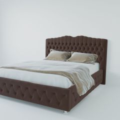Кровать Нягань с ПМ 800 (экокожа коричневая) в Тарко-Сале - tarko-sale.mebel24.online | фото 2