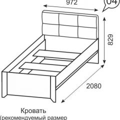 Кровать одинарная 900 Твист 04 в Тарко-Сале - tarko-sale.mebel24.online | фото