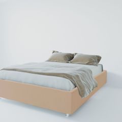 Кровать Подиум с ортопедическим основанием 1400 (велюр светло-серый) в Тарко-Сале - tarko-sale.mebel24.online | фото