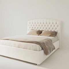 Кровать Берлин без основания 900 (экокожа белая) в Тарко-Сале - tarko-sale.mebel24.online | фото