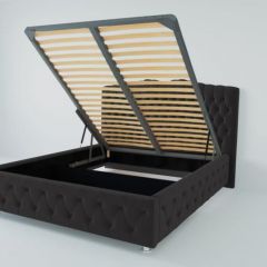 Кровать Нягань с ПМ 1200 (экокожа кольт ч) в Тарко-Сале - tarko-sale.mebel24.online | фото