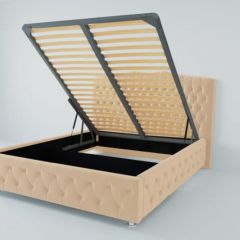 Кровать Нягань с ПМ 900 (экокожа бежевая) в Тарко-Сале - tarko-sale.mebel24.online | фото 2