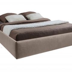 Кровать Подиум с ПМ 1400 (велюр серый) в Тарко-Сале - tarko-sale.mebel24.online | фото