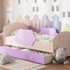 Кровать "Тучка" на щитах с бортиками + ящик в Тарко-Сале - tarko-sale.mebel24.online | фото