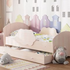 Кровать "Тучка" на щитах с бортиками + ящик в Тарко-Сале - tarko-sale.mebel24.online | фото 8