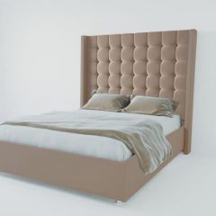Кровать Венеция ЛЮКС без основания 800 (велюр серый) в Тарко-Сале - tarko-sale.mebel24.online | фото