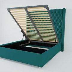 Кровать Версаль ЛЮКС с ПМ 1400 (велюр бирюзовый) в Тарко-Сале - tarko-sale.mebel24.online | фото 2