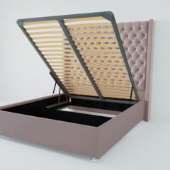 Кровать Версаль ЛЮКС с ПМ 900 (велюр темно-серый) в Тарко-Сале - tarko-sale.mebel24.online | фото 2