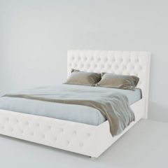 Кровать Версаль 1600 без основания (экокожа белый) в Тарко-Сале - tarko-sale.mebel24.online | фото