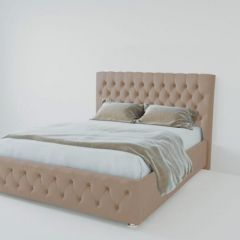 Кровать Версаль 1400 без основания (велюр серый) в Тарко-Сале - tarko-sale.mebel24.online | фото