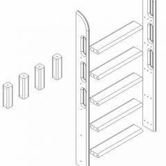 Кровать Сонечка 2-х ярусная (модульная) в Тарко-Сале - tarko-sale.mebel24.online | фото 12