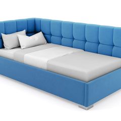 Кровать угловая Мия интерьерная +основание (80х200) в Тарко-Сале - tarko-sale.mebel24.online | фото 3