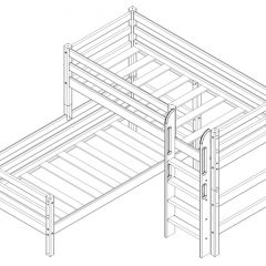 Кровать угловая с прямой лестницей Соня (Вариант 7) в Тарко-Сале - tarko-sale.mebel24.online | фото 4