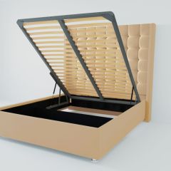 Кровать Венеция ЛЮКС с ПМ 1200 (экокожа бежевая) в Тарко-Сале - tarko-sale.mebel24.online | фото
