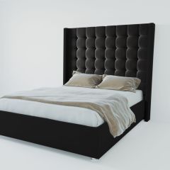 Кровать Венеция ЛЮКС с ПМ 1400 (экокожа кольт ч) в Тарко-Сале - tarko-sale.mebel24.online | фото 2