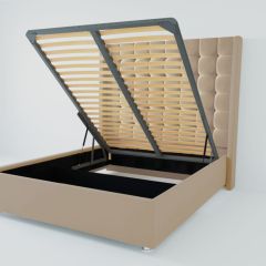 Кровать Венеция ЛЮКС с ПМ 1800 (велюр светло-серый) в Тарко-Сале - tarko-sale.mebel24.online | фото