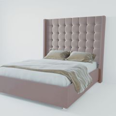Кровать Венеция ЛЮКС с ПМ 2000 (велюр темно-серый) в Тарко-Сале - tarko-sale.mebel24.online | фото 2