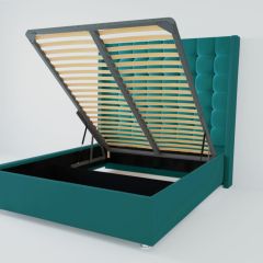 Кровать Венеция ЛЮКС с ПМ 900 (велюр бирюзовый) в Тарко-Сале - tarko-sale.mebel24.online | фото