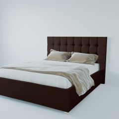 Кровать Венеция с ПМ 1600 (экокожа коричневая) в Тарко-Сале - tarko-sale.mebel24.online | фото 2