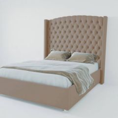 Кровать Версаль ЛЮКС с ПМ 1400 (велюр темно-серый) в Тарко-Сале - tarko-sale.mebel24.online | фото