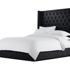 Кровать Версаль ЛЮКС с ПМ 1600 (экокожа кольт ч) в Тарко-Сале - tarko-sale.mebel24.online | фото