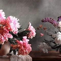 Кухонный фартук Цветы 316 МДФ матовый (3000) Flowers в Тарко-Сале - tarko-sale.mebel24.online | фото 1