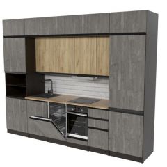 Кухонный гарнитур Адажио люкс 3000 мм в Тарко-Сале - tarko-sale.mebel24.online | фото 4