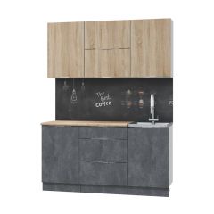 Кухонный гарнитур Асти-дуб сонома 1,6 в Тарко-Сале - tarko-sale.mebel24.online | фото