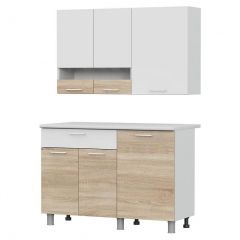 Кухонный гарнитур КГ-4 (1200) Белый/Дуб Сонома в Тарко-Сале - tarko-sale.mebel24.online | фото 2