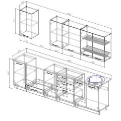 Кухонный гарнитур Лада 2800 (Стол. 26мм) в Тарко-Сале - tarko-sale.mebel24.online | фото 2