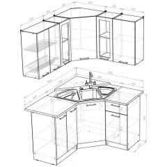 Кухонный гарнитур Лариса оптима 2 1500х1300 мм в Тарко-Сале - tarko-sale.mebel24.online | фото 2