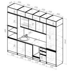 Кухонный гарнитур Лоретта люкс 3000 мм в Тарко-Сале - tarko-sale.mebel24.online | фото 2