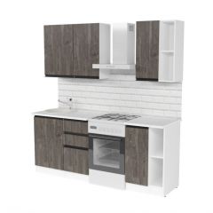 Кухонный гарнитур Ноктюрн медиум 1400 мм в Тарко-Сале - tarko-sale.mebel24.online | фото 3