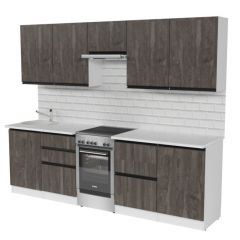 Кухонный гарнитур Ноктюрн мега 2500 мм в Тарко-Сале - tarko-sale.mebel24.online | фото 4